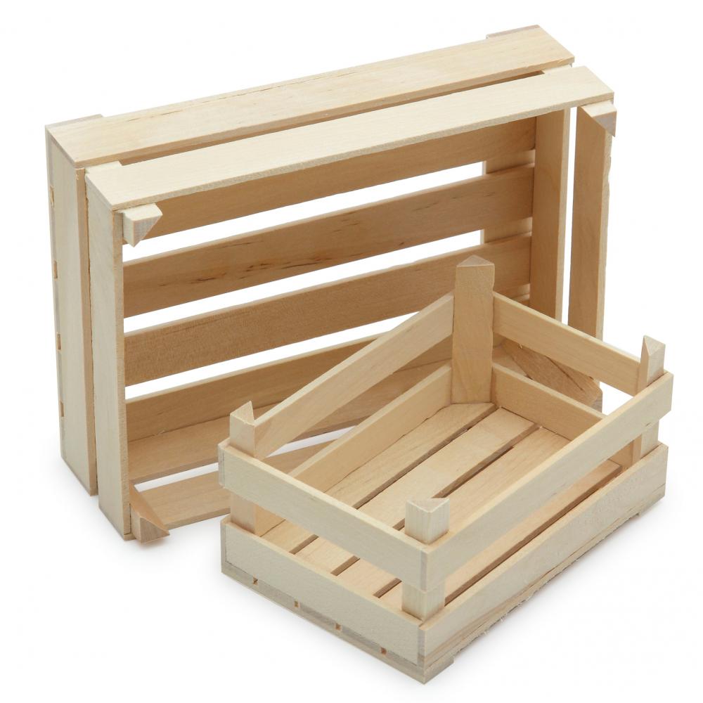Dinette en bois – Caisse de rangement moyenne – Image 3