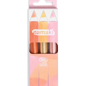Namaki – Kit de 3 crayons pailletés orange
