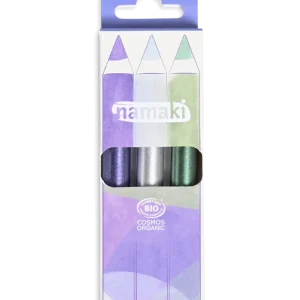 Namaki – Kit de 3 crayons pailletés bleu