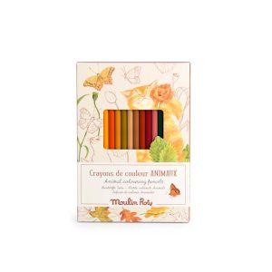 Moulin Roty – 12 crayons de couleurs jardinier