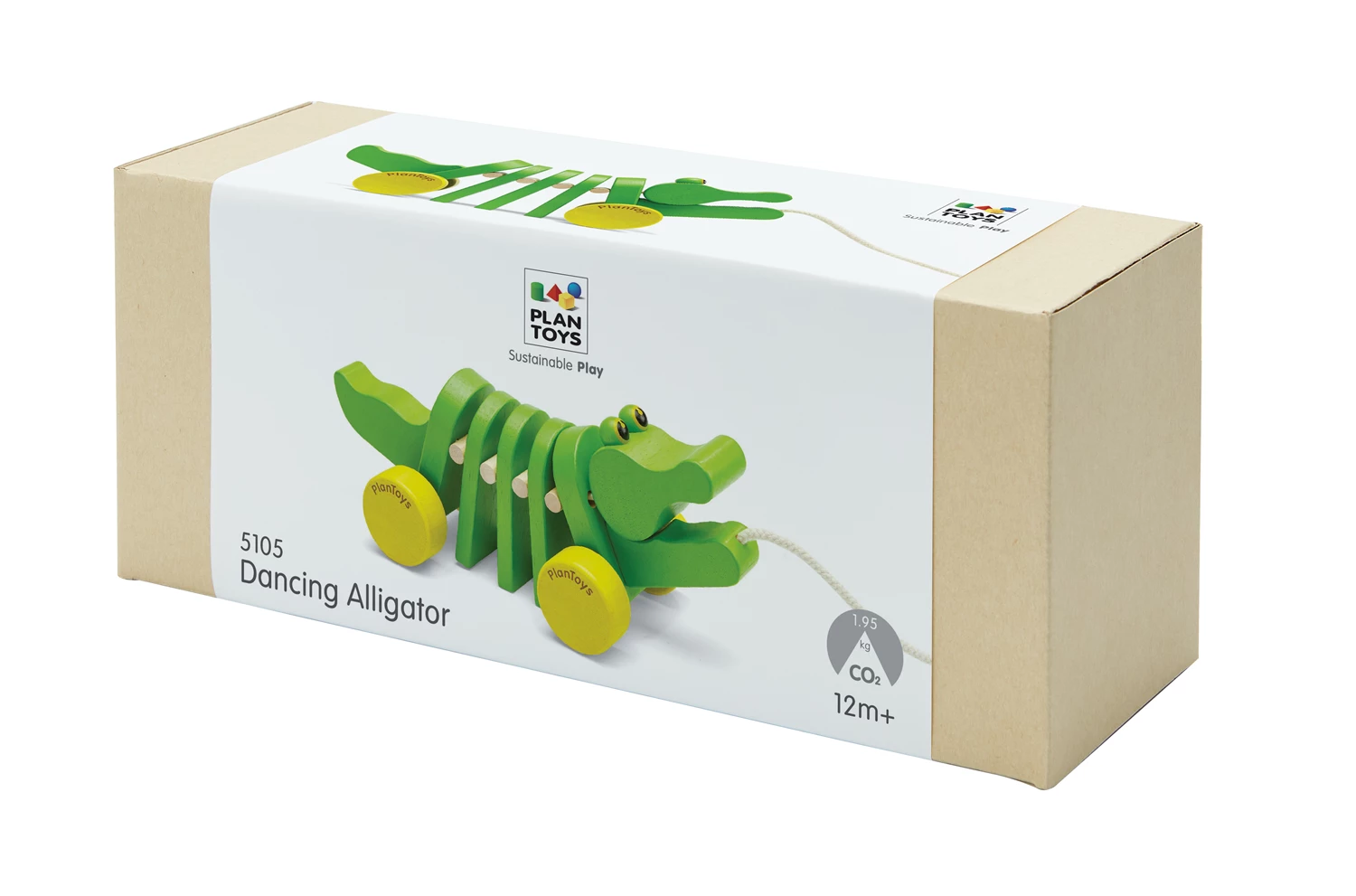 Plantoys – Crocodile en bois à tirer