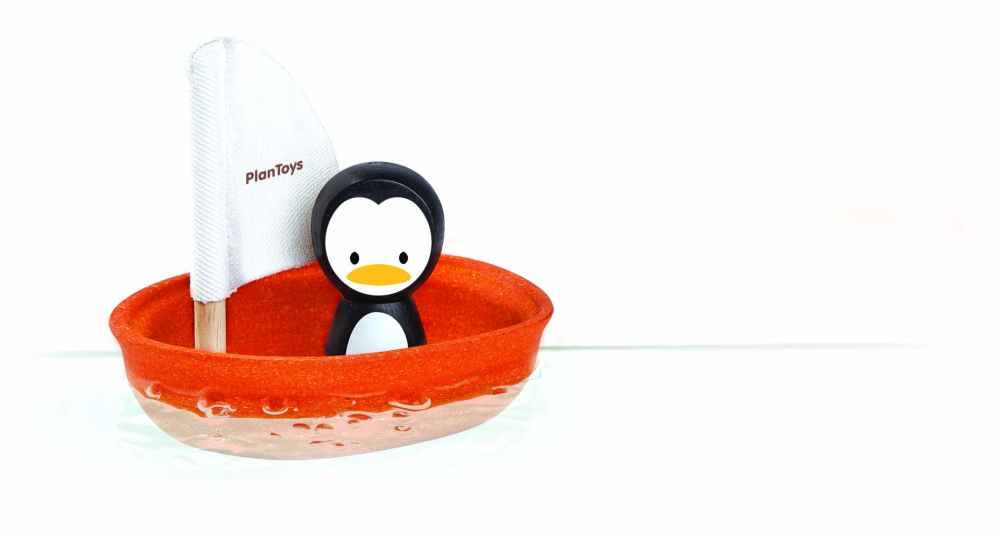 PlanToys – Bateau à voile – Pingouin