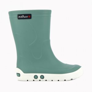 Méduse – Bottes de pluie enfants – Vert et blanc