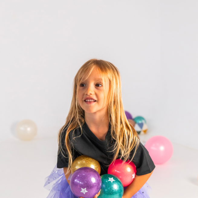 Ratatam – Ballon mouton 10 cm – Doré pailleté – Image 2