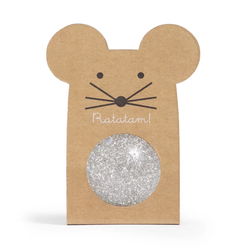 Ratatam – Balle rebondissante pailletée grise – Image 2
