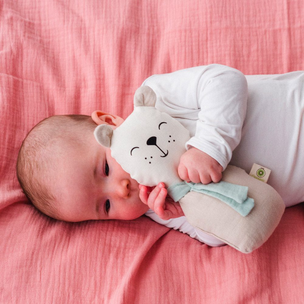 Apunt Barcelona – Hochet en coton bio – Ours