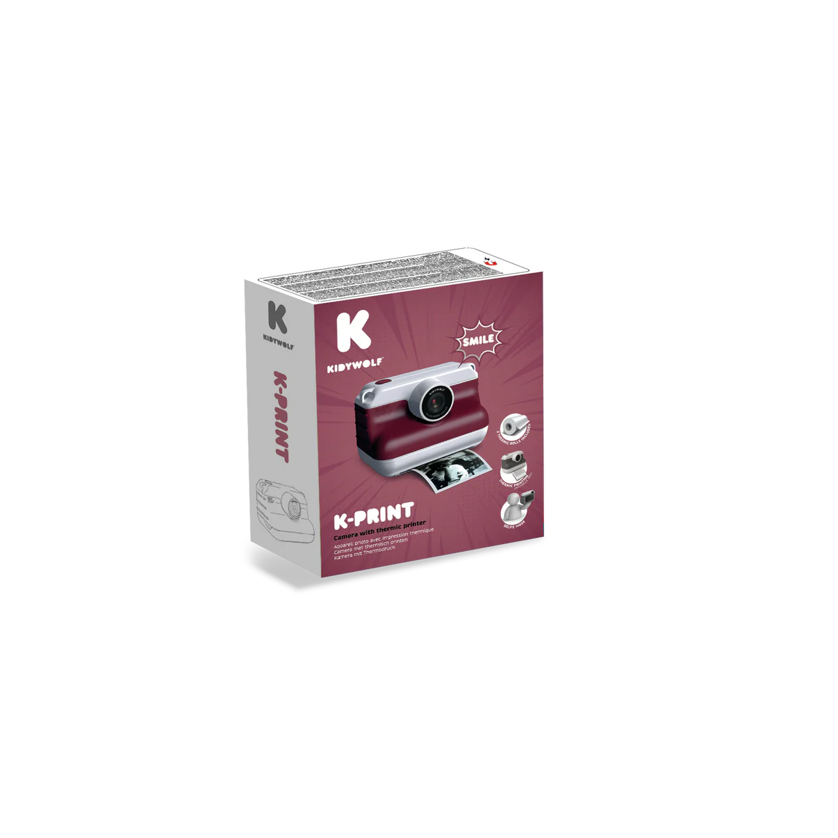 Kidywolf – Appareil photo K-print – Rouge