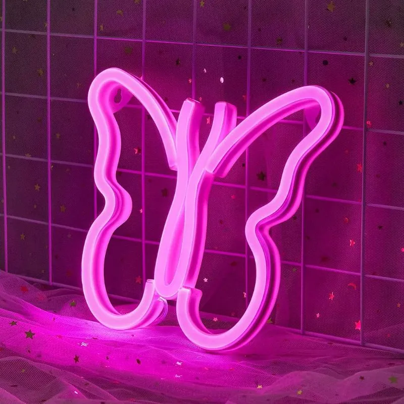 Lampes Papillon Neon Rose – Image 2