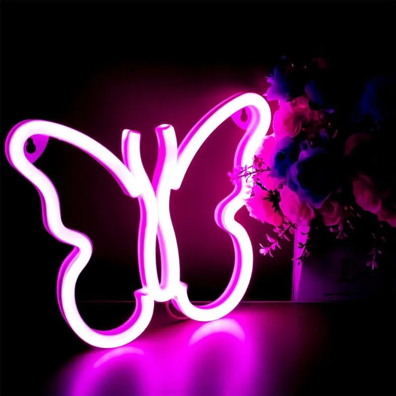 Lampes Papillon Neon Rose – Image 3