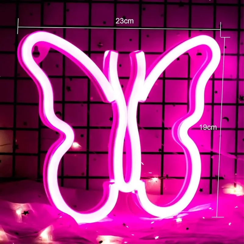 Lampes Papillon Neon Rose – Image 4
