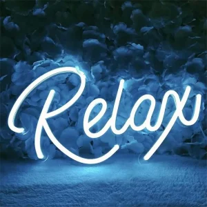 Neon Led Mural Relax Bleu