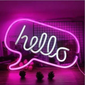 Néon Lumineux Murale Hello