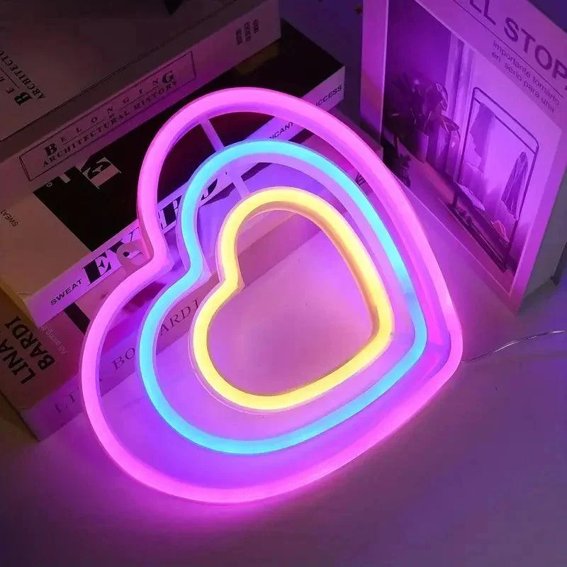 Neons Leds Double Coeur