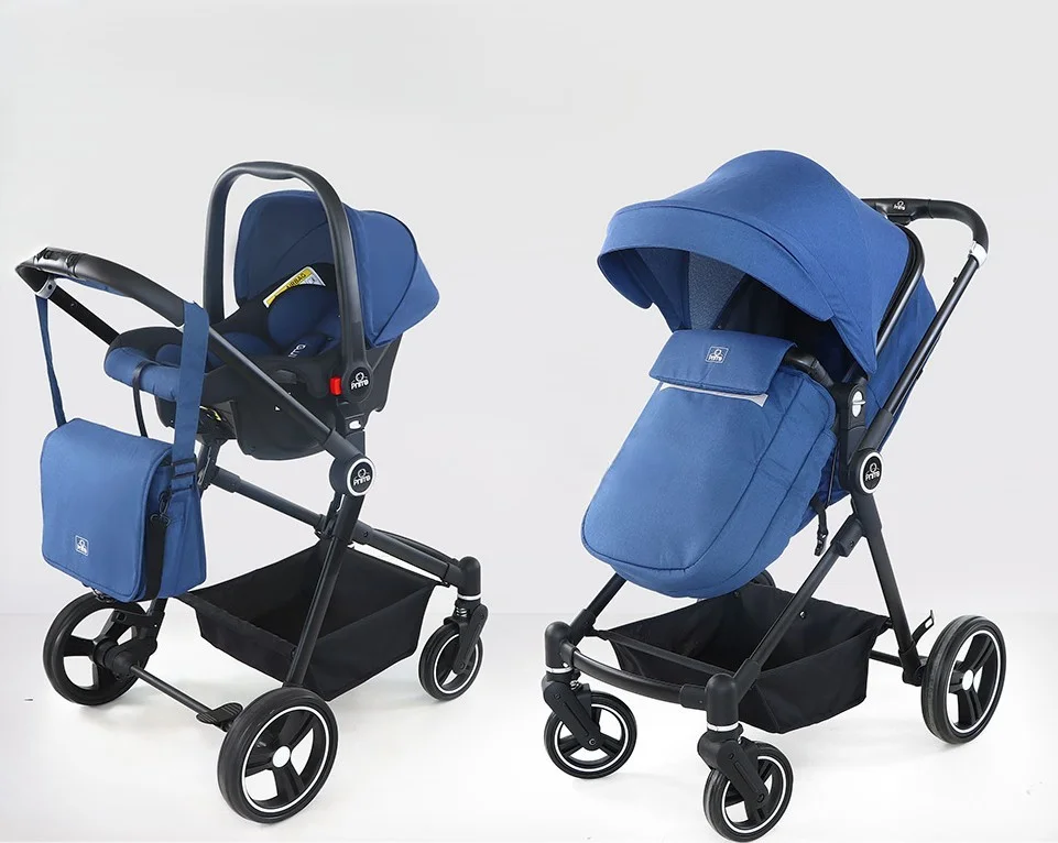 Poussette Duo Landau Amelia Bleu – Prima