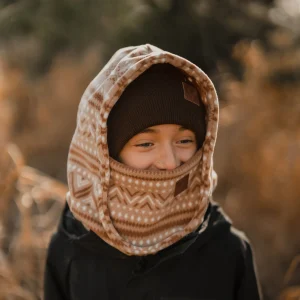 Cagoule surcapuche en micro polar pour enfant/adulte - Aztèque beige