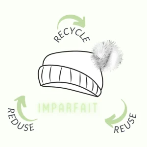ECO-Tuques - Tuques slouchi avec pompon de fourrure