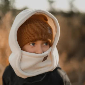 Cagoule surcapuche en micro polar pour enfant/adulte - Ivoire