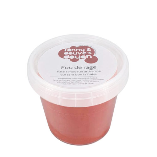 Fanny’n Douve’s Dought – Pâte à modeler artisanale – Fou de rage, senteur Fraise