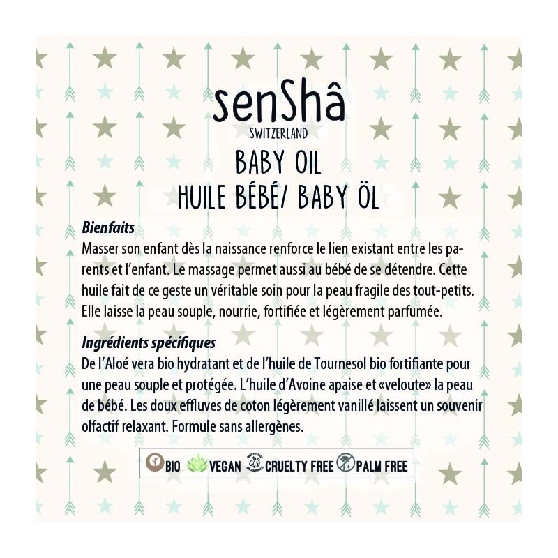 SenShâ – Huile nourrissante bébé 100 ml – Image 2