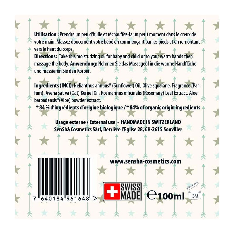 SenShâ – Huile nourrissante bébé 100 ml – Image 3