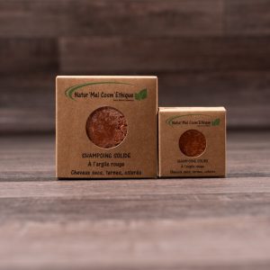 Natur&rsquo;mel – Shampoing solide à l&rsquo;argile rouge  – Cheveux secs et ternes