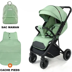 Poussette quotidiano réversible et compacte vert – Prima