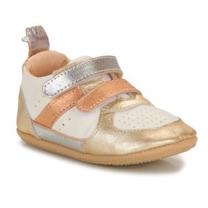 Easy peasy – Basket à velcro – Blanc/Or/Metal