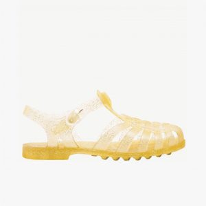 Méduse sandale enfant – Doré pailleté