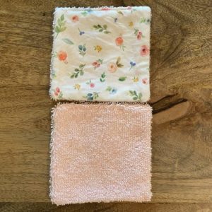 LutryNature – Lingette démaquillante coton et éponge – Lot de 6