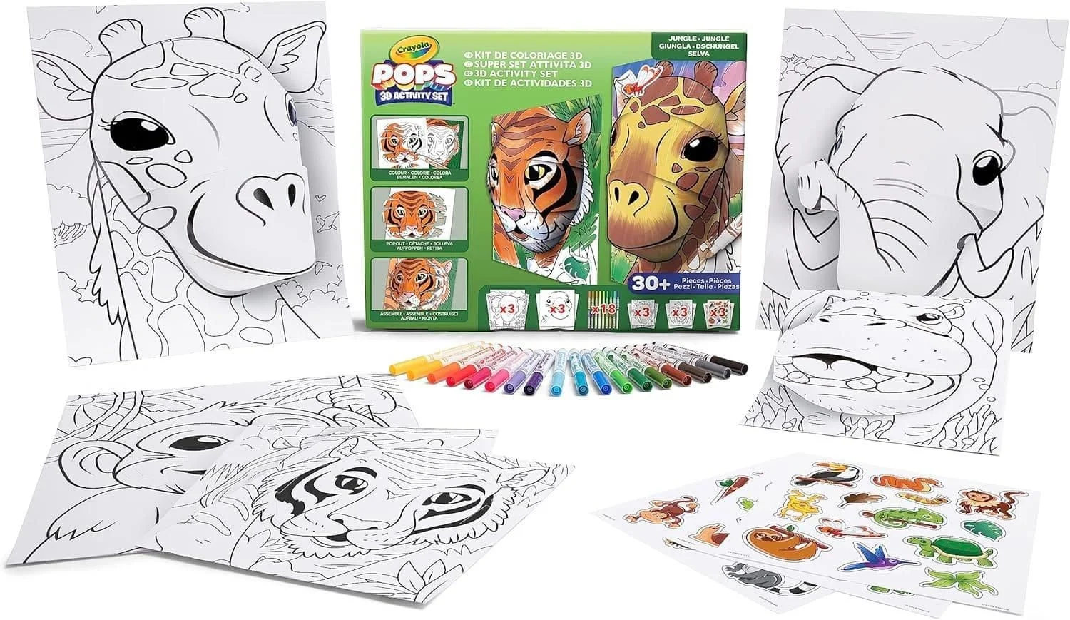 Ensemble d’activités Pops 3D Jungle – Crayola